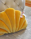 Velvet Shell Pillow Mustard Large: Alternate View #2