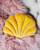 Velvet Shell Pillow in Mustard: Alternate View #1