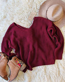 Venice Pearl Sweater in Merlot: Alternate View #4