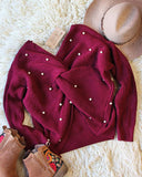 Venice Pearl Sweater in Merlot: Alternate View #2