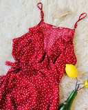 Villa Wrap Dress in Red: Alternate View #1