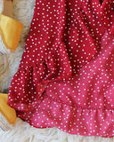 Villa Wrap Dress in Red: Alternate View #3