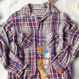 Vintage Lace & Patch Plaid Flannel #3: Alternate View #2