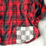 Vintage Lace & Patch Plaid Flannel #4: Alternate View #2