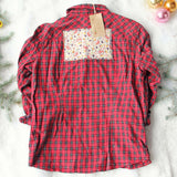 Vintage Lace & Patch Plaid Flannel #8: Alternate View #2