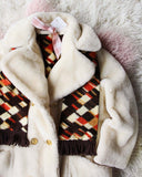 Vintage Retro 60's Faux Fur Coat: Alternate View #2