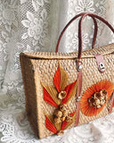 Vintage 70's Woven Tote: Alternate View #2