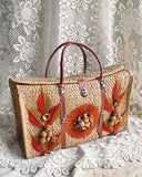 Vintage 70's Woven Tote: Alternate View #1
