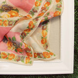 Vintage 60's Rose Scarf: Alternate View #3