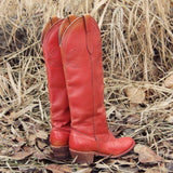 Vintage 70's Sweet Stitch Boots: Alternate View #3
