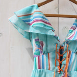 Vintage 70's Mint Butterfly Maxi Dress: Alternate View #3