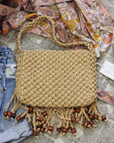 Vintage 70's Macrame Tote: Alternate View #3
