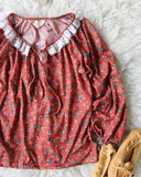 Vintage 70's Sweet Blooms Blouse: Alternate View #2
