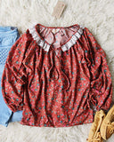 Vintage 70's Sweet Blooms Blouse: Alternate View #1