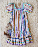 Vintage 70's Rainbow Dress: Alternate View #1