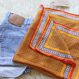 Vintage Mustard 70's Scarf: Alternate View #2