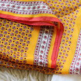 Vintage Mustard 70's Scarf: Alternate View #3