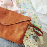 Vintage 70's Suede Clutch: Alternate View #2