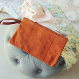 Vintage 70's Suede Clutch: Alternate View #3