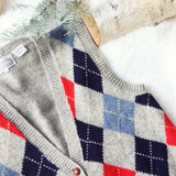 Vintage Argyle Vest: Alternate View #2