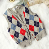 Vintage Argyle Vest: Alternate View #1