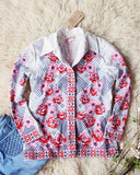 Vintage Bohemian Romance Top: Alternate View #1