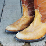 Vintage Caramel Stitch Boots: Alternate View #2
