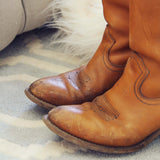 Vintage Honey Cowboy Boots: Alternate View #2