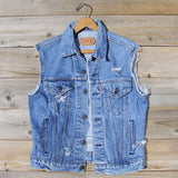 Vintage Distressed Vest: Alternate View #1