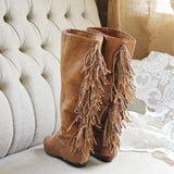 Vintage Fringe Boots: Alternate View #1