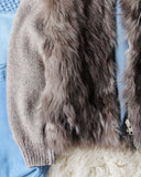 Vintage Fur Knit Sweater Coat: Alternate View #3