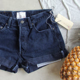 Vintage Indigo Cuffed Shorts: Alternate View #2