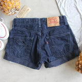 Vintage Indigo Cuffed Shorts: Alternate View #3