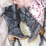 Vintage 70's Lace-up Boots: Alternate View #2