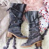 Vintage 70's Lace-up Boots: Alternate View #1