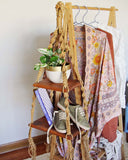Vintage Macrame Hanging Shelf: Alternate View #1