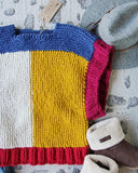 Vintage Nubby Color Block Sweater: Alternate View #2