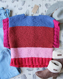 Vintage Nubby Color Block Sweater: Alternate View #3