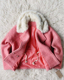 Vintage Pink + Fur Pea Coat: Alternate View #3