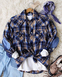 Sweet Plaid + Patch Vintage Shirt: Alternate View #1