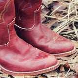Vintage Feather Stitch Boots: Alternate View #2