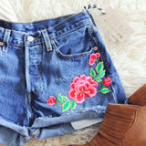 Vintage Cuffed Rose Shorts: Alternate View #2
