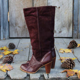 Vintage Burgundy Zodiac Boots: Alternate View #3