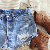 Vintage Tattered & Distressed Shorts: Alternate View #2