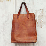 Vintage 70's Leather Tote: Alternate View #4