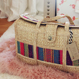 Vintage 70's Large Woven Tote: Alternate View #3