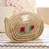 Vintage Tulip Woven Tote: Alternate View #1