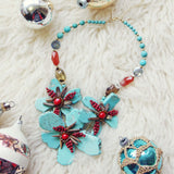 Vintage Turquoise Flora Necklace: Alternate View #2