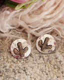 Vintage Cactus Earrings: Alternate View #1