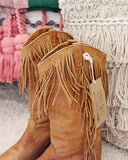 Vintage Fringe Boots: Alternate View #2